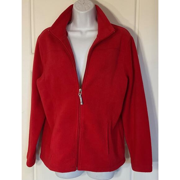 Kim Rogers Red Sherpa Long Sleeve Jacket with Pockets Petite M - Picture 3 of 7